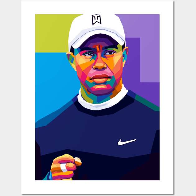 Tiger Woods Pop Art Wall Art by SiksisArt